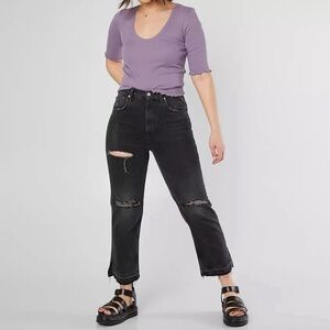 We the Free Lita Ankle Distressed Torn Jeans